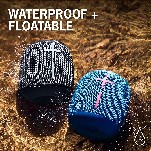 Ultimate Ears WONDERBOOM 3, Small Portable Wireless Bluetooth Speaker, Big Bass 360-Degree Sound for Outdoors, Waterproof, Dustproof IP67, Floatable, 40 m Range - Black Ultimate Ears WONDERBOOM 3, Small Portable Wireless Bluetooth Speaker, Big Bass 360-Degree Sound for Outdoors, Waterproof, Dustproof IP67, Floatable, 40 m Range - Black